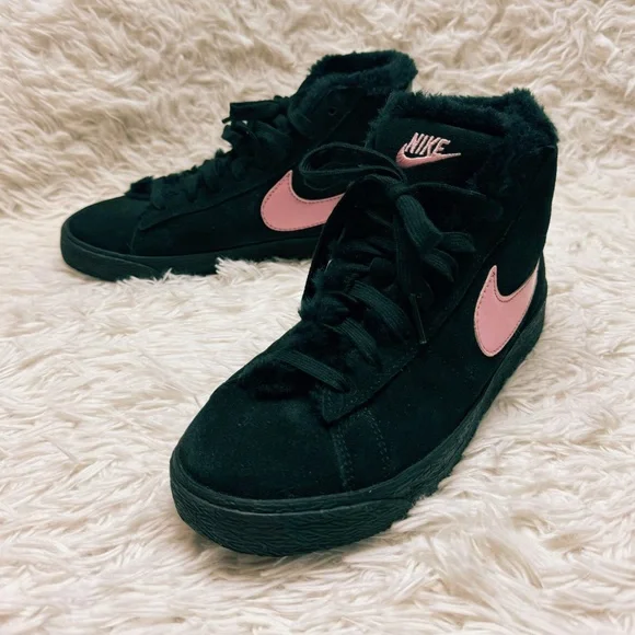 High Tops Black And Pink Nike Sneakers Nike Air Force High-top Sneakers In  Blue ,pink ModeSens